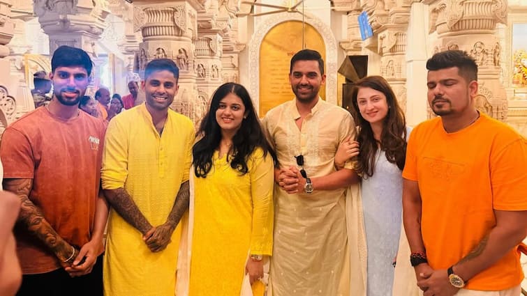 ipl 2025 suryakumar yadav to deepak chahar mumbai indians players visited ram mandir in ayodhya uttar pradesh ahead lsg vs mi match