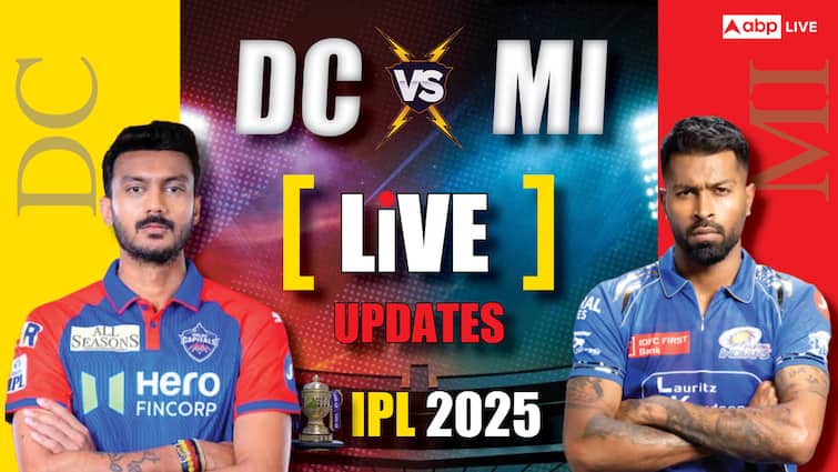 DC vs MI Score Live Updates Delhi Capitals vs Mumbai Indians Scorecard Live Commentary IPL 2025