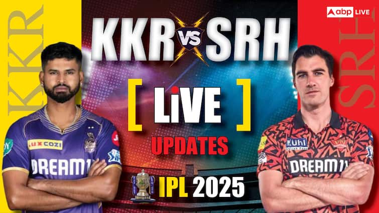 KKR vs SRH Live Score IPL 2025 Kolkata Knight Riders vs Sunrisers Hyderabad Match Scorecard Commentary Live Updates