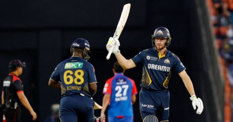 Jos Buttler scores 97 runs rahul tewatia hits 6 and 4 in 2 balls। गुजरात टाइटंस ने दिल्ली कैपिटल्स को हराकर प्वॉइंट टेबल में पहला स्थान हासिल कर लिया.