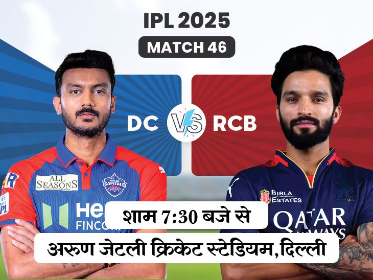 Virat Kohli; RCB VS DC IPL LIVE Score 2025 Update | Akshar Patel | IPL में आज दूसरा मैच दिल्ली Vs बेंगलुरु: सीजन में दूसरी बार होगा सामना, जीतने वाली टीम पॉइंट्स टेबल में टॉप पर आ जाएगी