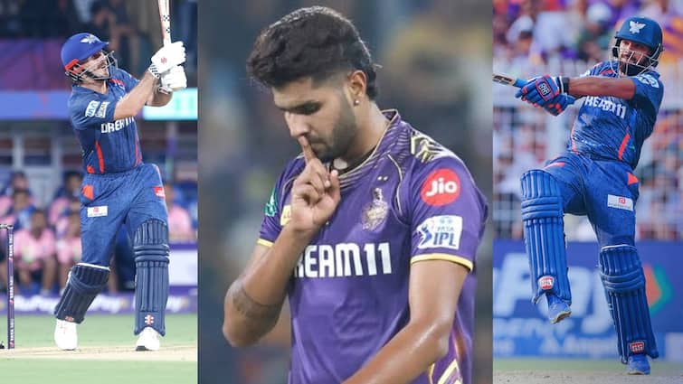 ipl 2025 lsg vs kkr score first innings kolkata knight riders needs 239 runs to win nicholas pooran mitchell marsh harshit rana