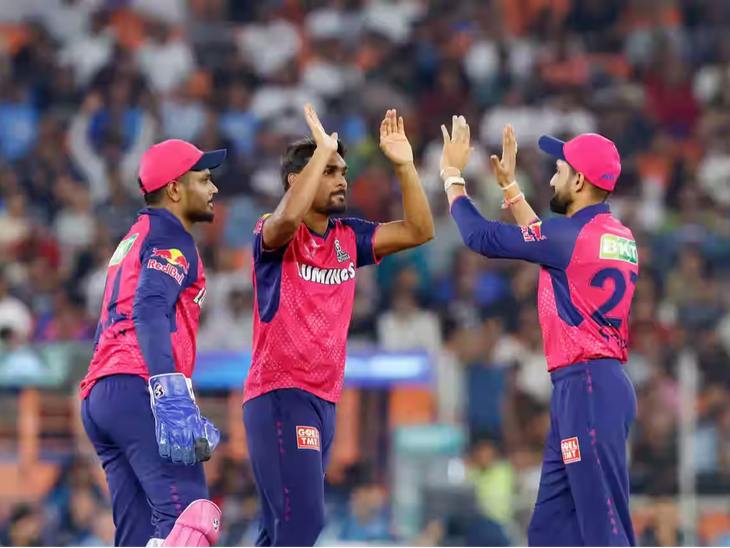 Rajasthan Royals Fined Again: Sanju Samson Penalized ₹24 Lakh for Slow Over Rate in IPL 2025 | राजस्थान रॉयल्स पर स्लोओवर के लिए दूसरी बार फाइन: कप्तान संजू सैमसन पर 24 लाख का जुर्माना, प्लेइंग इलेवन और इम्पैक्ट प्लेयर पर भी फाइन